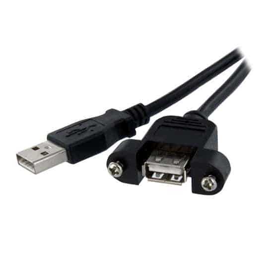 2 ft StarTech.com Panel Mount USB Cable